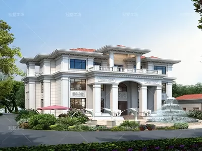 中国大陆土豪欧式建筑别墅外观图片,大气奢华