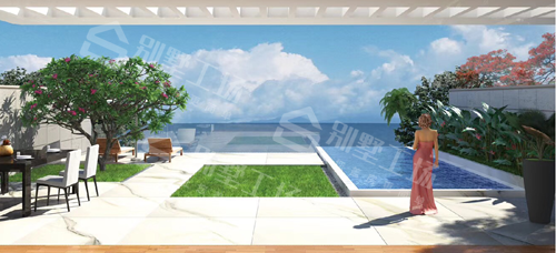 三款带泳池的别墅设计效果图2