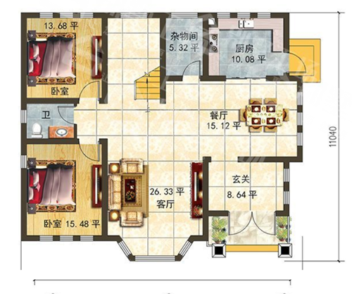 农村自建房12米X10米图纸7